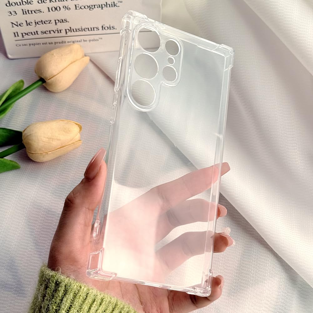 Clear Case Compatible with Samsung Galaxy S24 Plus Case Anti Yellowing Clear Case Military Grade Protection Slim Phone