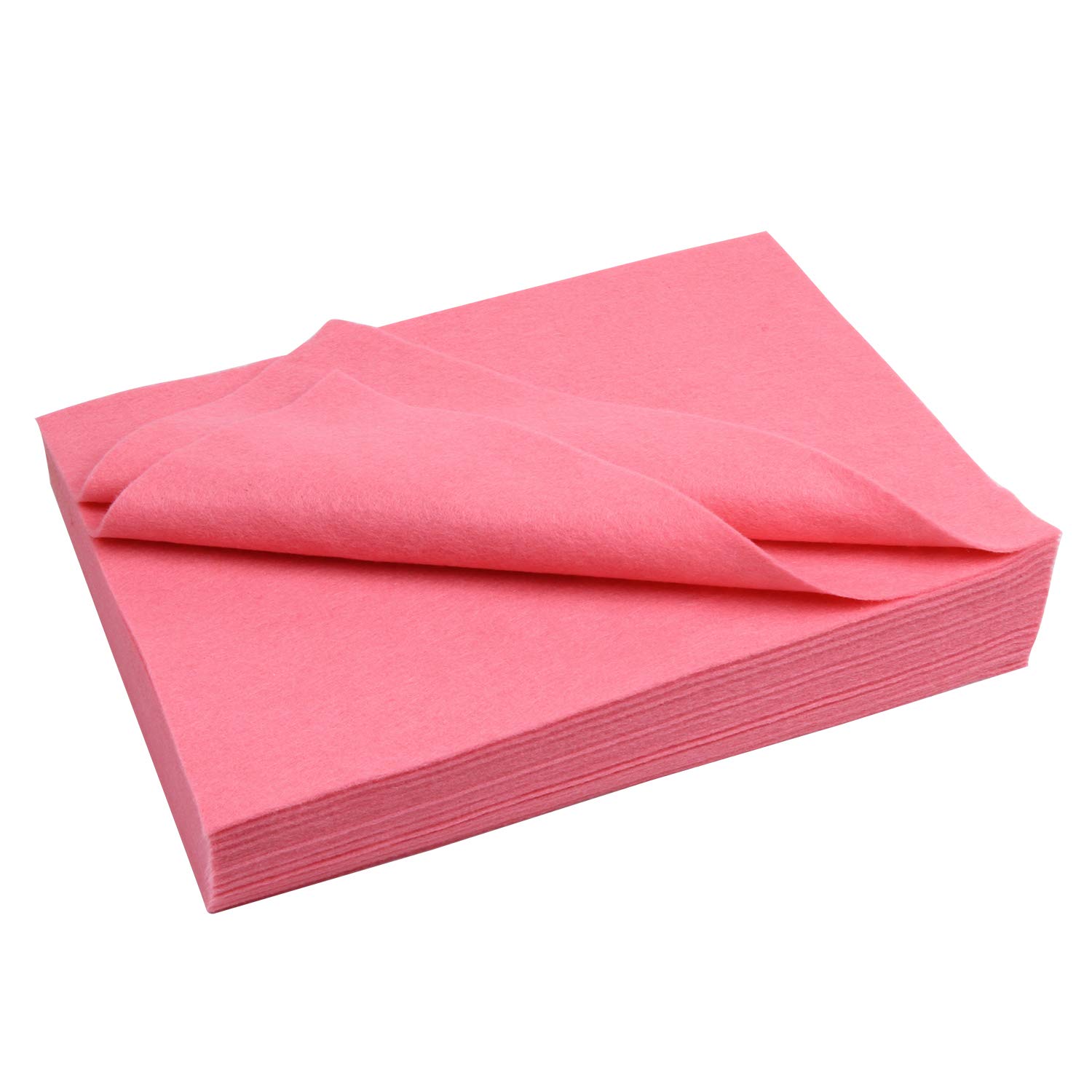 Polyester Felt Sheet Flexible 30 Sheets 20 x 30 cm(7-7/8 X 11-7/8 in 1/16 Inch Thick) (Hot Pink)