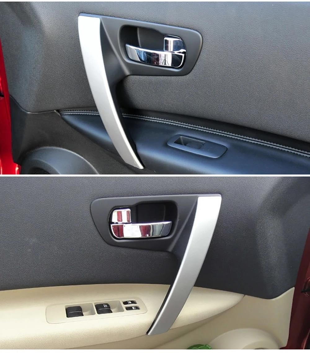 Per Nissan Per QASHQAI J10 2007 2008 2009 2010-2015 Auto Porta Maniglia Base Maniglia Interna Copertura Della Maniglia (Handle Silver 2pcs)