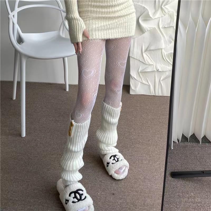 Image of Y2K Patterned Sheer Tights for Women Gothic Punk Thigh High Pantyhose Harajuku Lolita Bandage Fishnet Stockings