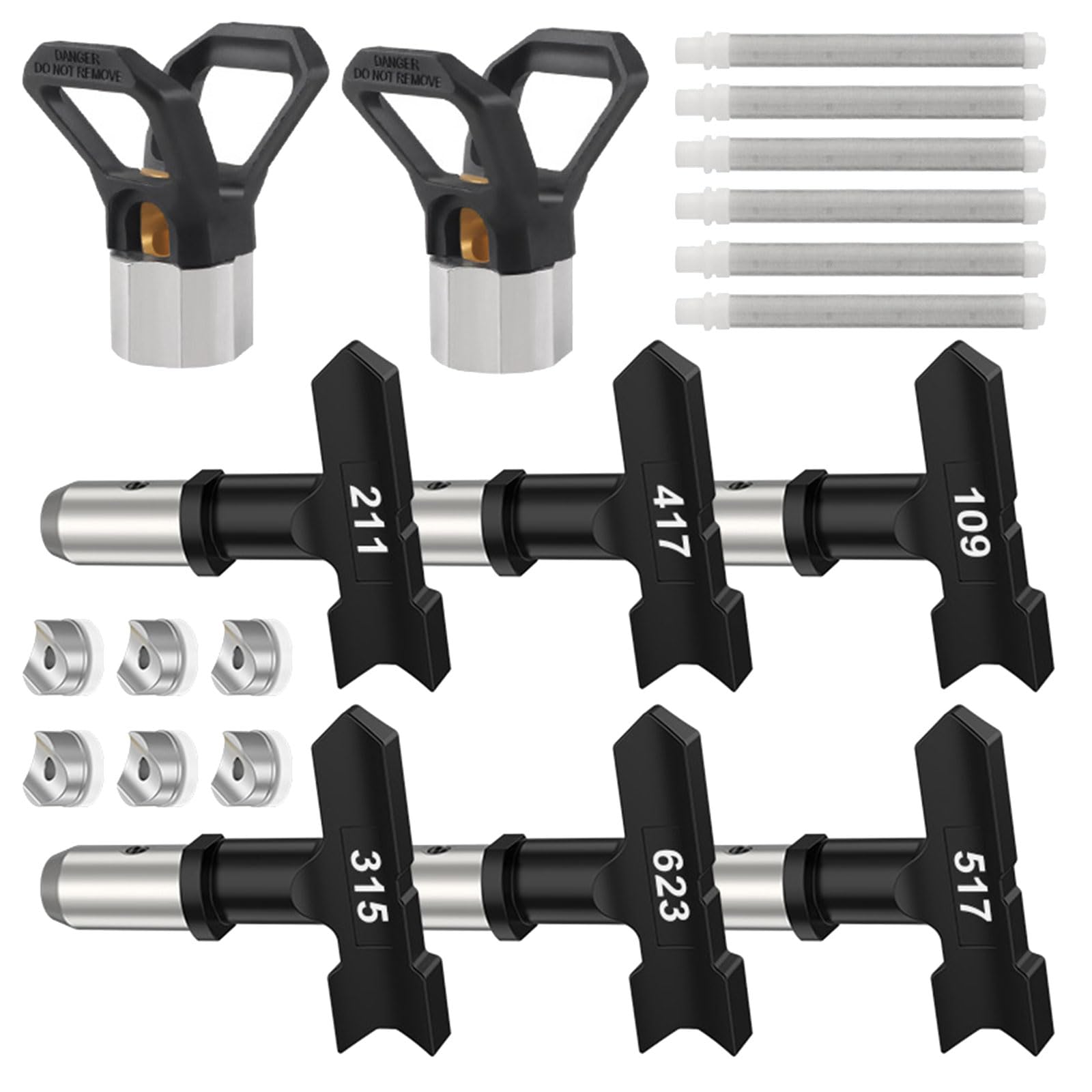 14Pcs Sprayer Tips Airless Paint Sprayer Tips Reversible Tip Airless Nozzles Tip Paint for Sprays Accessories