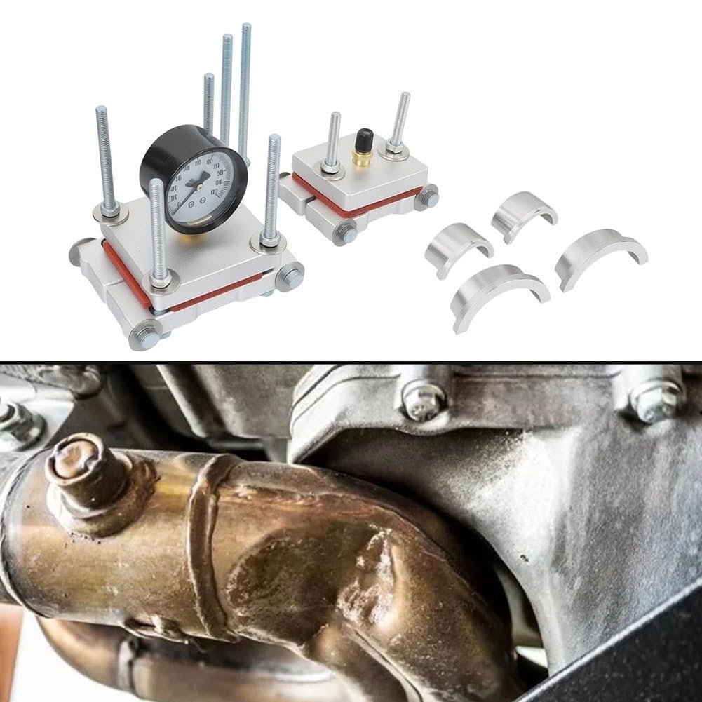 2-Takt Auspuff Dellen-Reparaturset Für Motorrad 125-300ccm, Für Atv & Roller Mit Manometer 0-100 PSI, Werkzeug Zur Druck-Wärme Entbeulung Ohne Schweißen