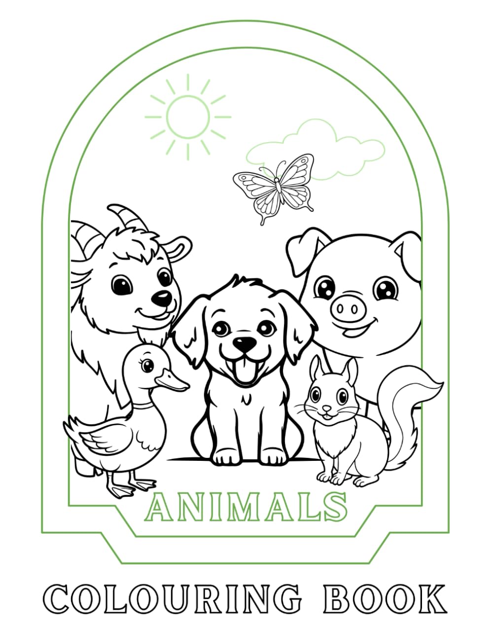 Animals Colouring Book: Volume 1 (Childrens' Colouring Book Series - Framable Childrens Art)