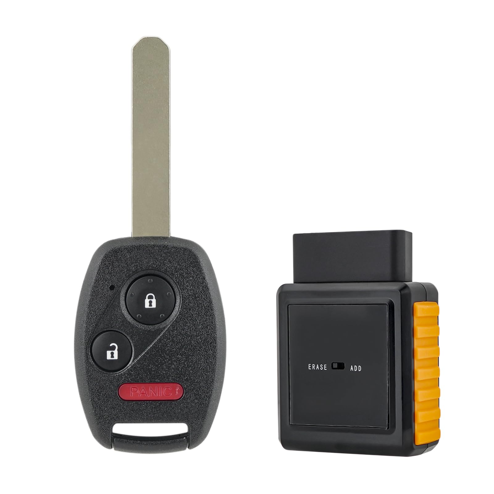 Vailikey Honda Keyless Entry and Remote Start Control Car Key Fob Replacement Fits 2006-2014 Civic LX, 2011-2014 Odyssey, FCC ID: N5F-S0084A, 3 Button, Remote Start, Compatible with Thermostat