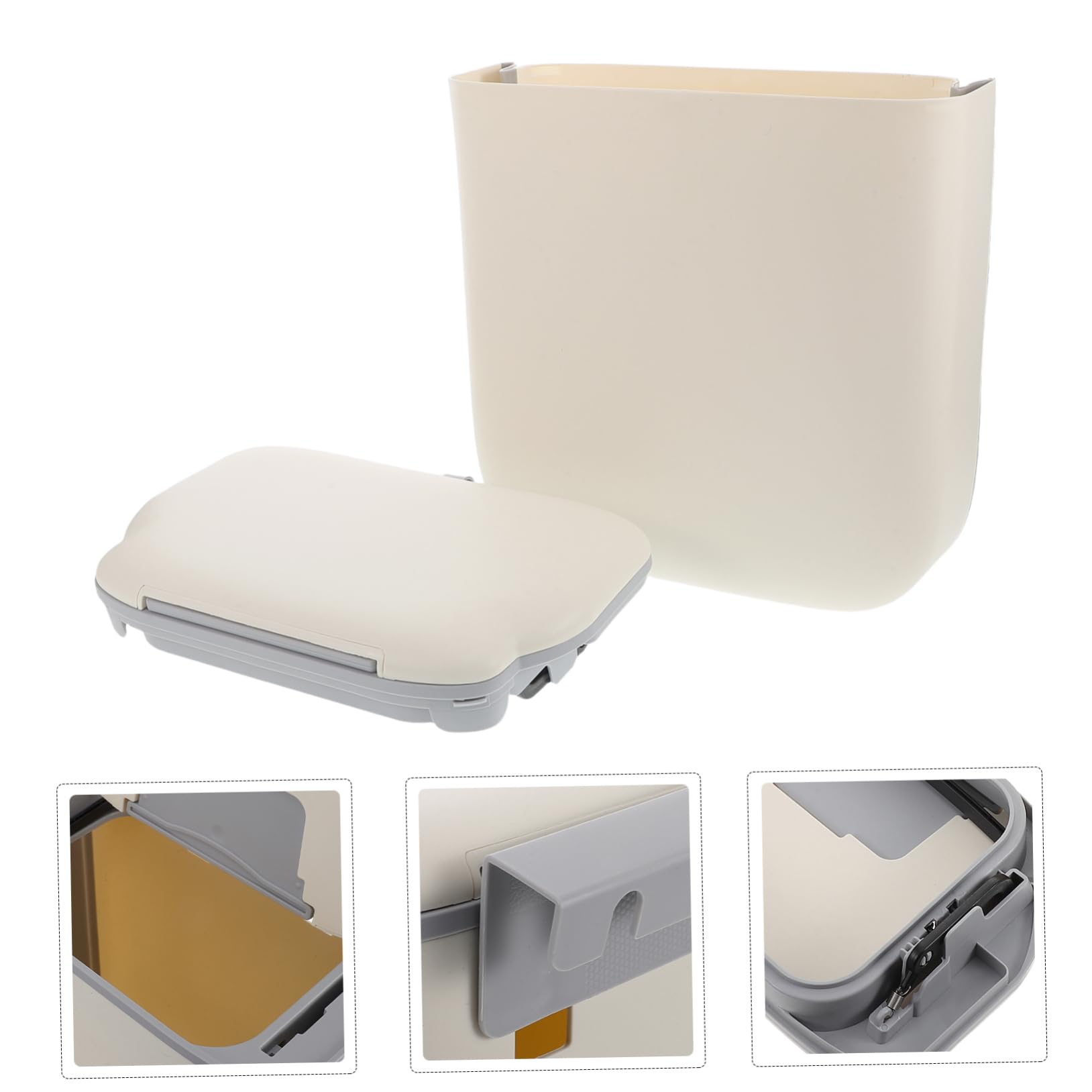 ULTECHNOVO Faltbarer Küchenabfalleimer Stabiler Mülleimer aus Kunststoff mit Deckel Platzsparend Elegantes Design zum Einhängen unter Spüle für Küche und Schlafzimmer