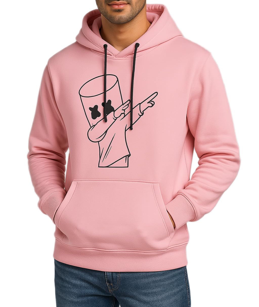 try this Men’s Cotton Fleece Printed Hoodie, Casual Winter Sweatshirt for Men | Soft Warm Pullover with Hood & Kangaroo Pocket | Stylish Streetwear-picture-31