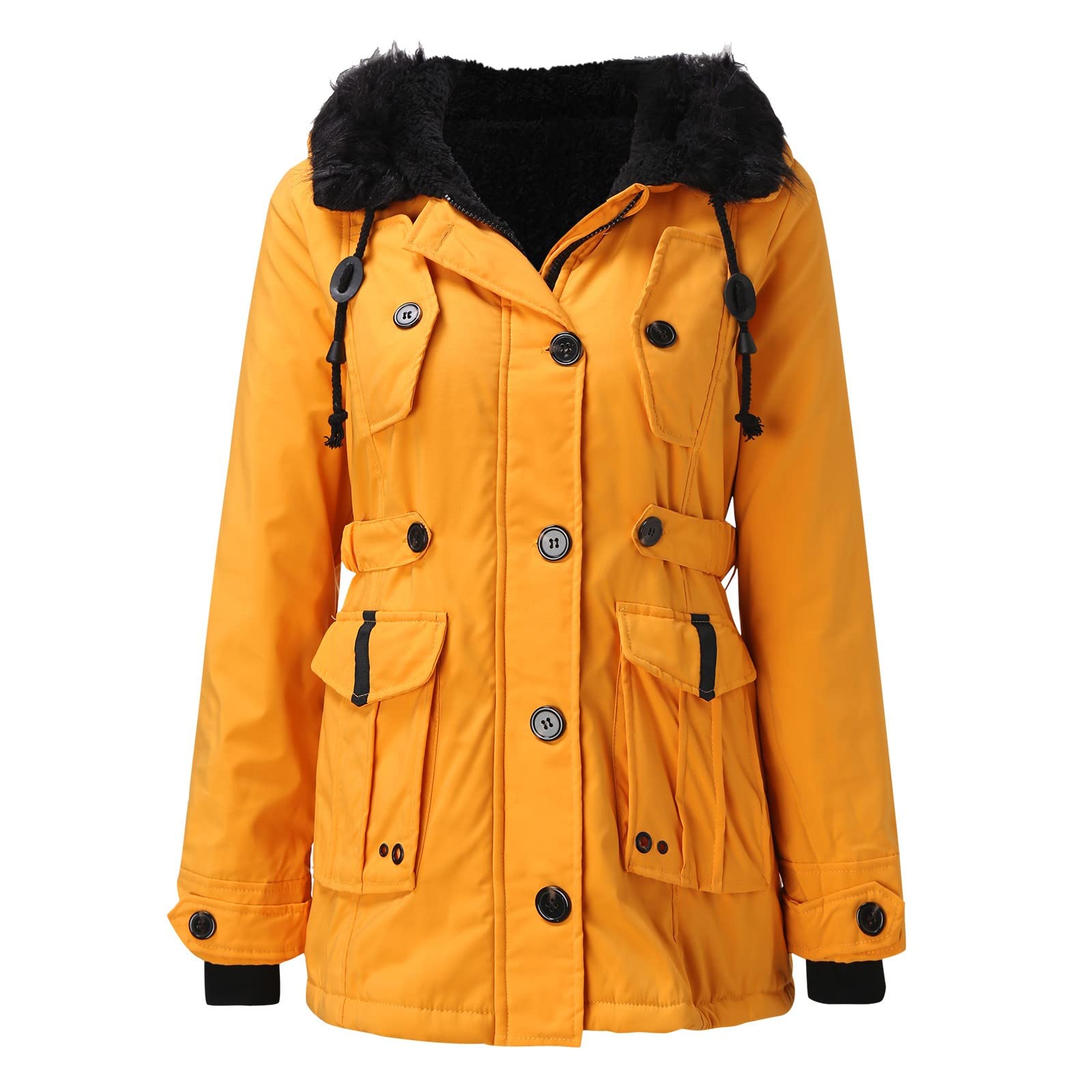 Generisch Chaqueta de forro polar para mujer, chaqueta de talla grande, abrigo cálido, chaqueta, abrigo, abrigo, abrigo, abrigo, abrigo cálido y grueso con forro de piel sintética