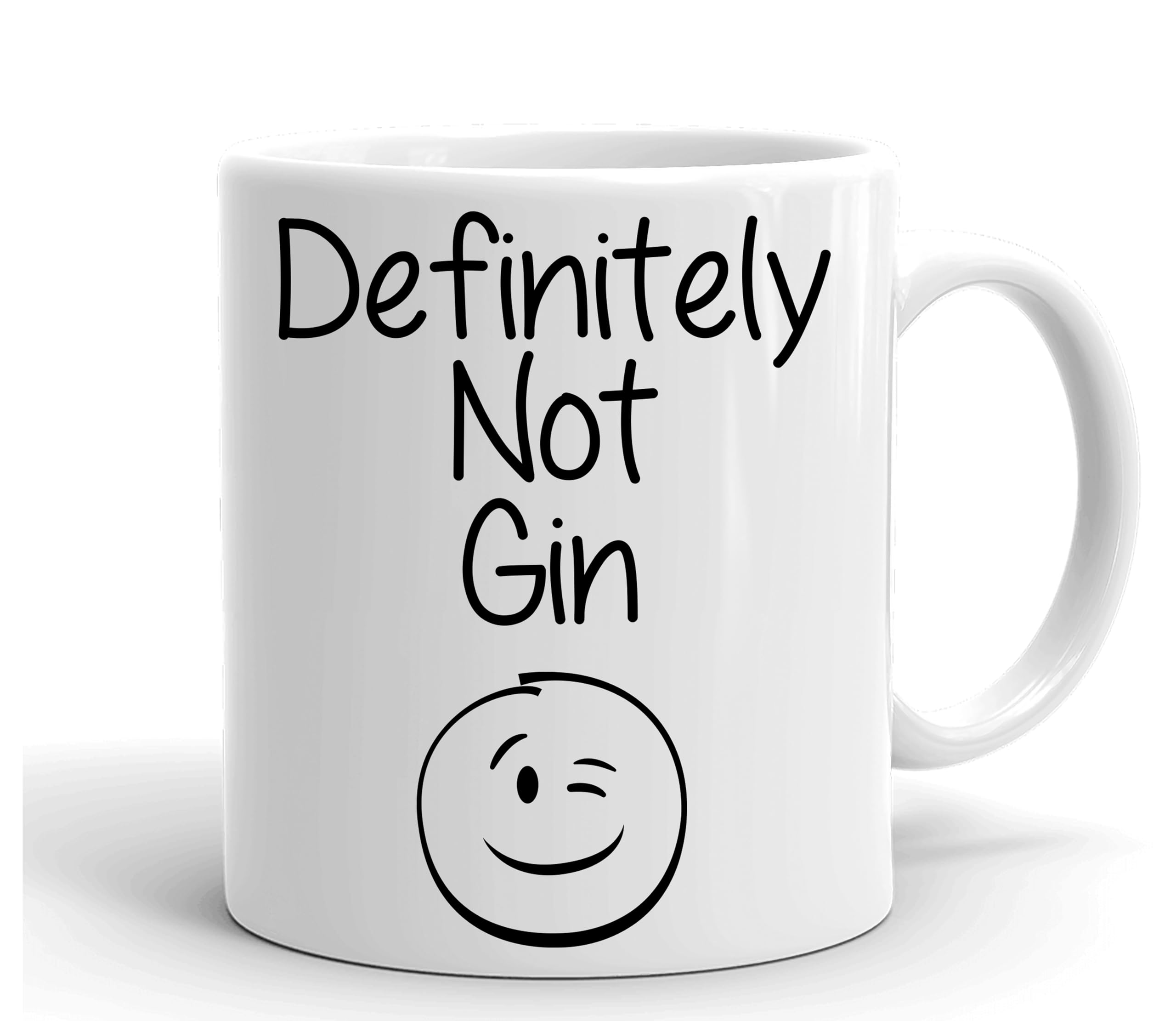 GrassVillage Definitely Not Gin Mug – Funny Sarcastic Coffee Cup Gift for Men, Women, Coworkers, Husband, Wife – 11oz Ceramic Mug for Office, Birthday, Valentine’s Day, Secret Santa