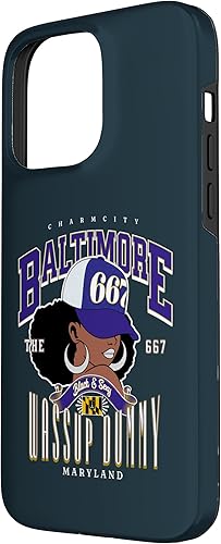 Miniatura 2 de iPhone 15 Pro Max 667 Area Code Baltimore Maryland Flag Blaq Girl Bmore Pride Case