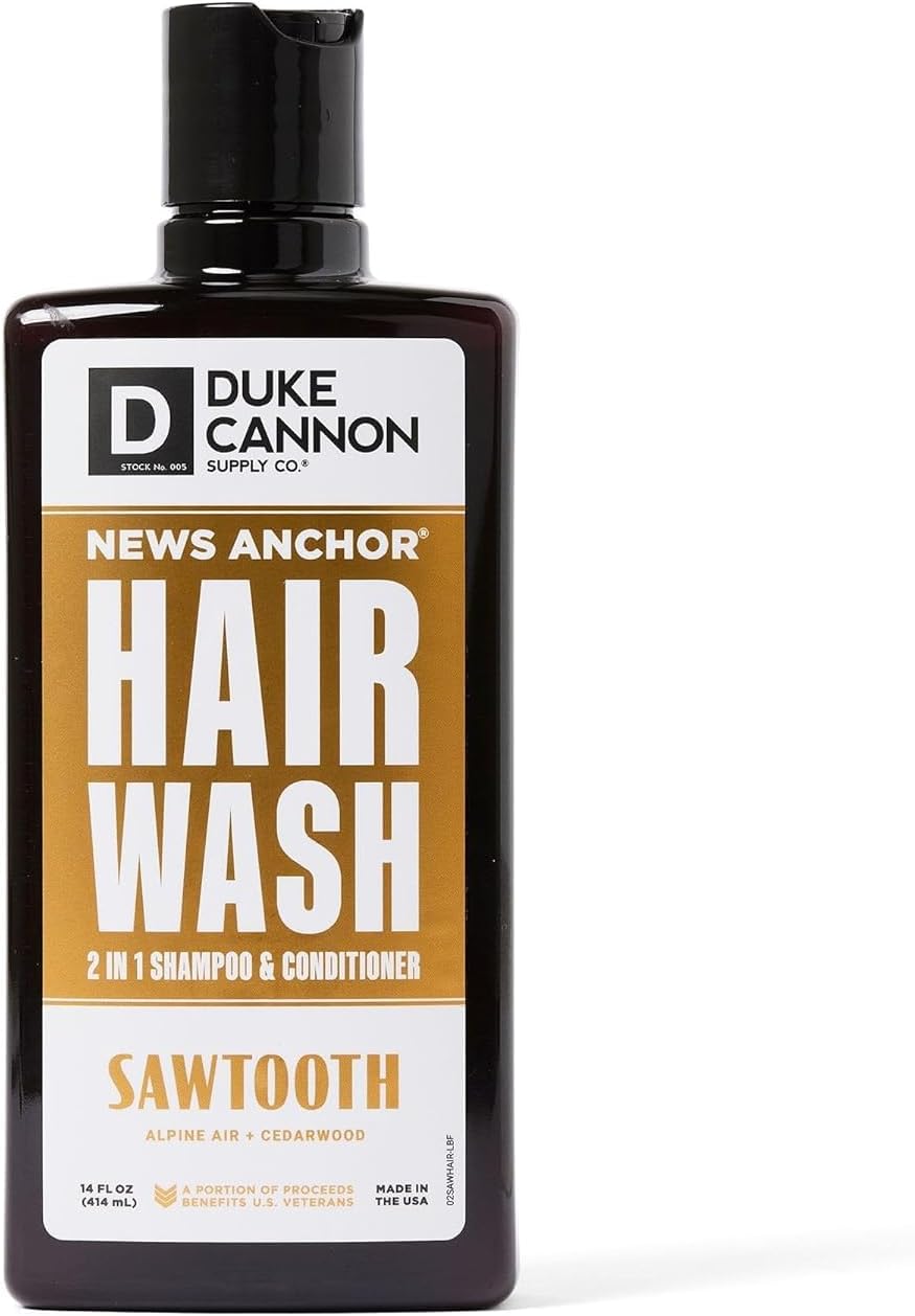 Duke Cannon News Anchorยฎ 2-in-1 Hair Wash - Sawtooth, 14 oz.