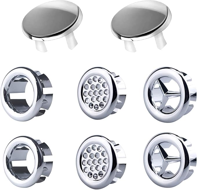 Sink Overflow Cover 8 Pcs Ring Round Overflow Cover Kitchen Bathroom