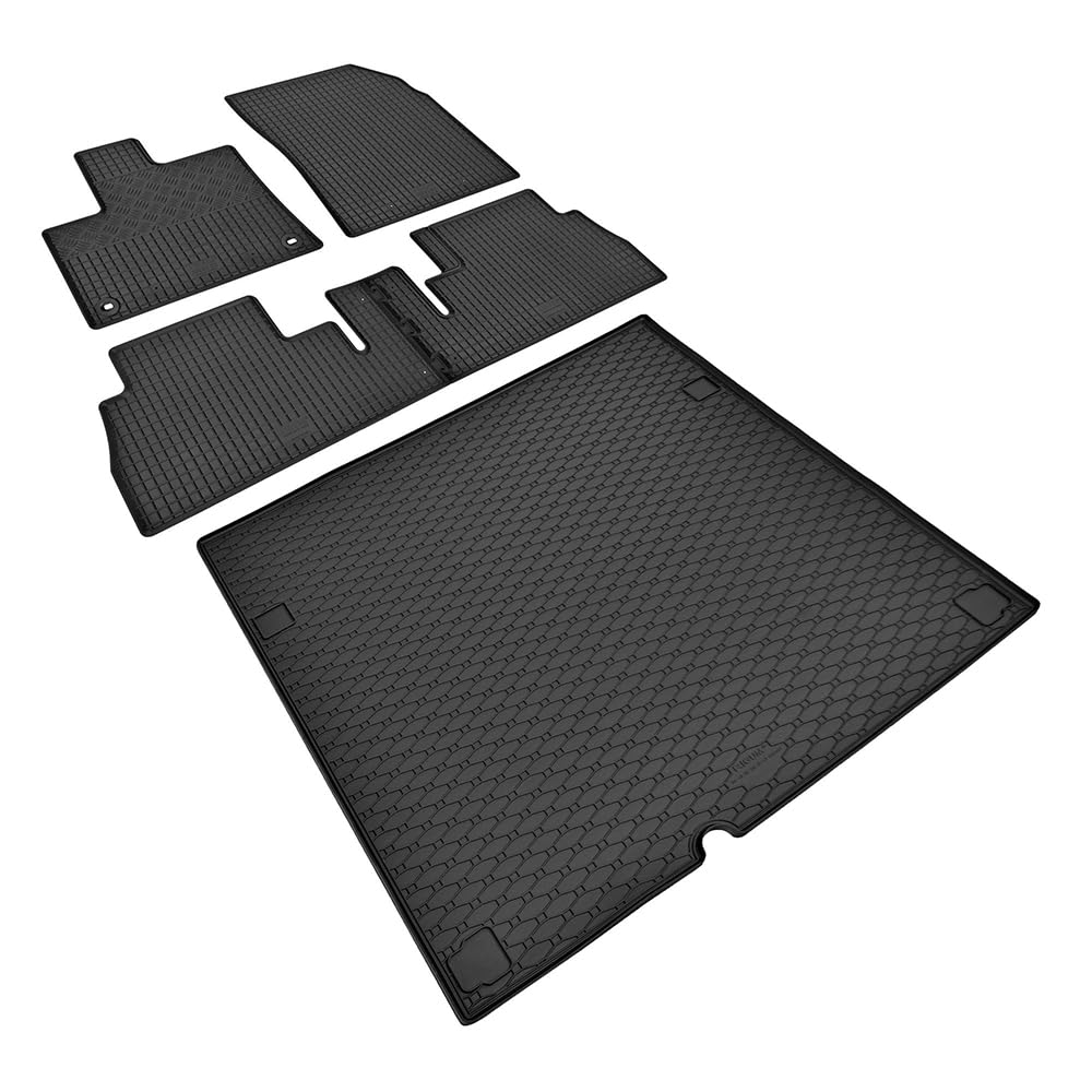 Car Lux AR021174 - Alfombras Alfombrillas de Goma a Medida + Alfombra Protector Maletero para Proace City L2 Desde 2020-