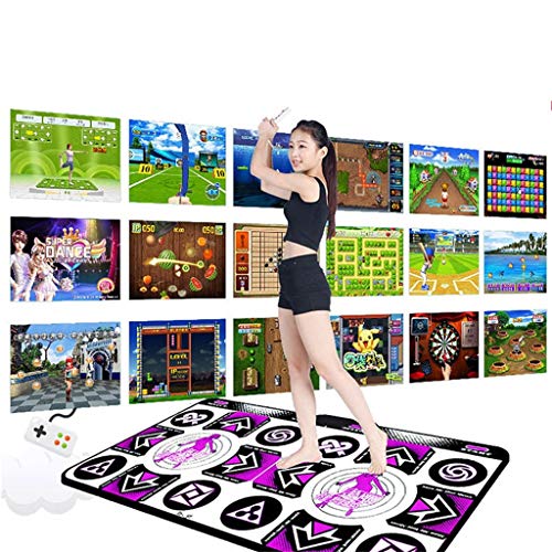 Doppelte Tanzmatte, langlebige musikalische Spielmatte Tänzer-Decke Tanzmaschine Funktioniert mit PC und TV, Yoga-Matte Wireless Dancer Step