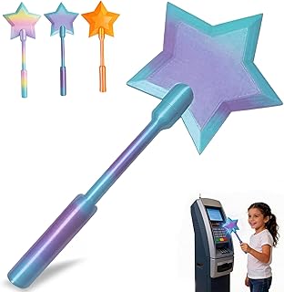 Pipihome Kreditkarteninhaber mit Stäben, Zauberstab für Kreditkarte, 3D Gedruckter Zauberstab ec Karte, Stern Credit Card Wand zum Bezahlen für Raves, Streiche und Kontaktlose Zahlungen
