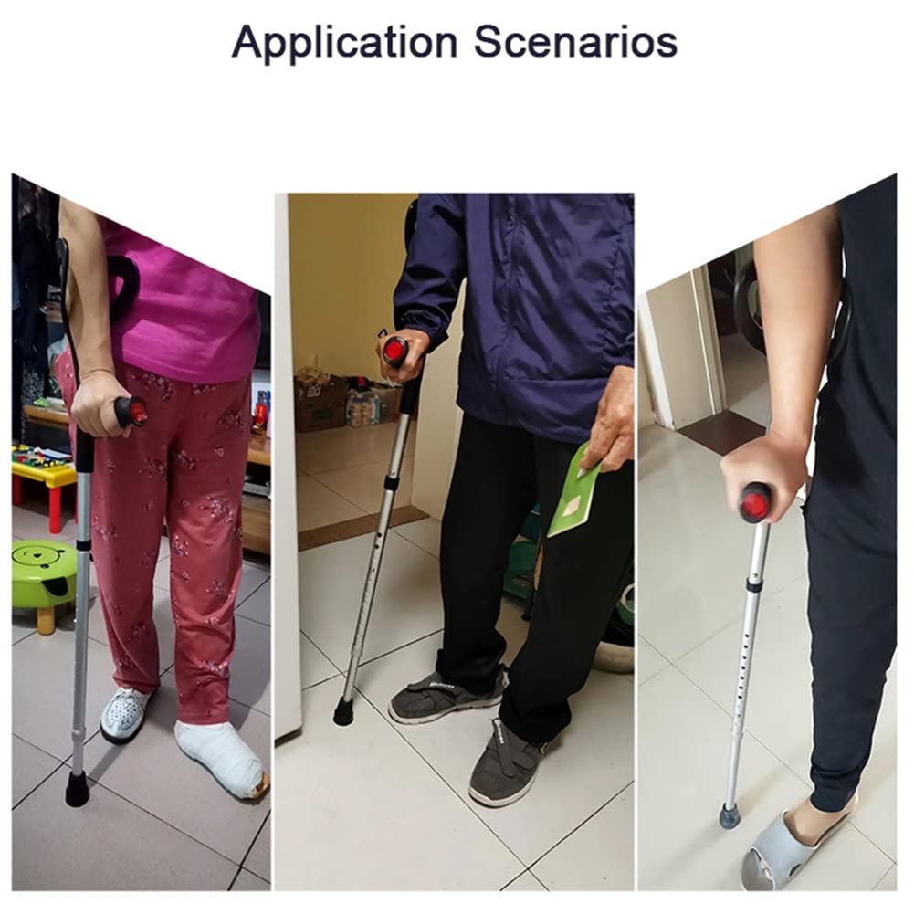 ADITAM Muletas de antebrazo Plegables, Bastones Ajustables livianos para Adultos, diseño ergonómico con Tapa Antideslizante para los pies, adecuadas para una Altura de 140-190 cm/4' 5''-6'