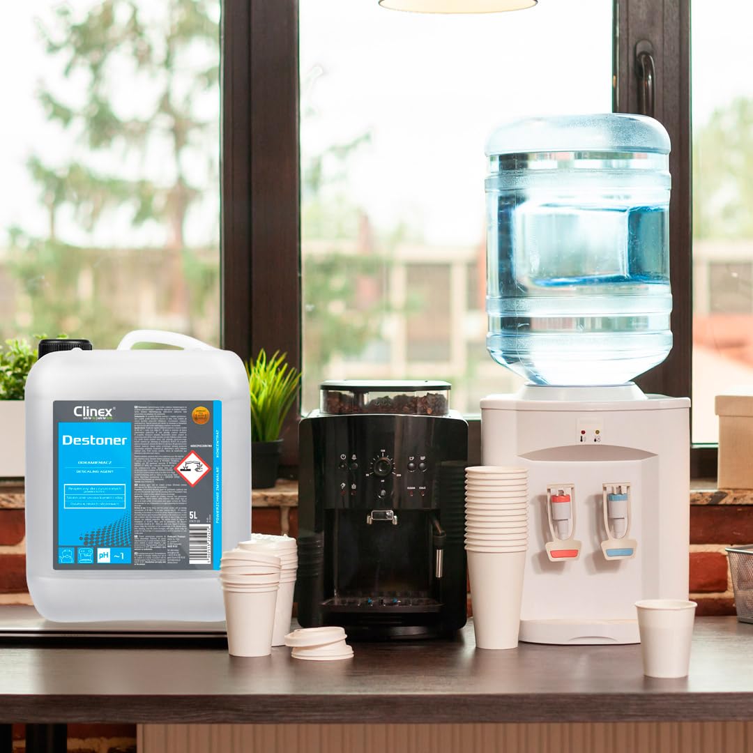Clinex Entkalker Kaffeevollautomat Flüssig 5 L - Entkalker Kaffeemaschine - Kaffeemaschinen Entkalker - Entkalket für Kaffeevollautomat und Andere Geräte