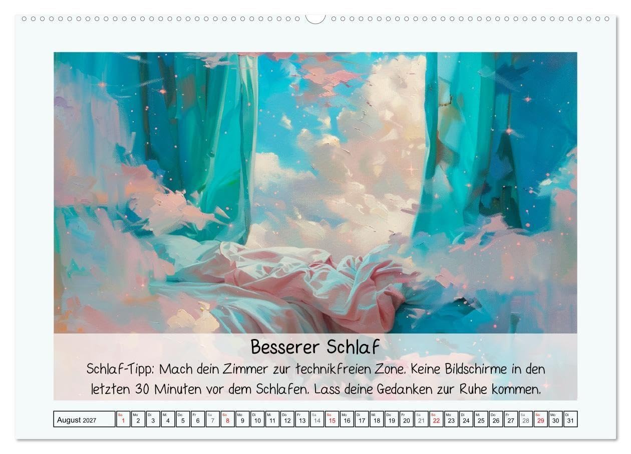 Chill mal wieder. Dein visuelles Mindset-Update (hochwertiger Premium Wandkalender 2027 DIN A2 quer), Kunstdruck in Hochglanz: Sanfte Illustrationen ... ein wenig innere Balance (CALVENDO Kunst)