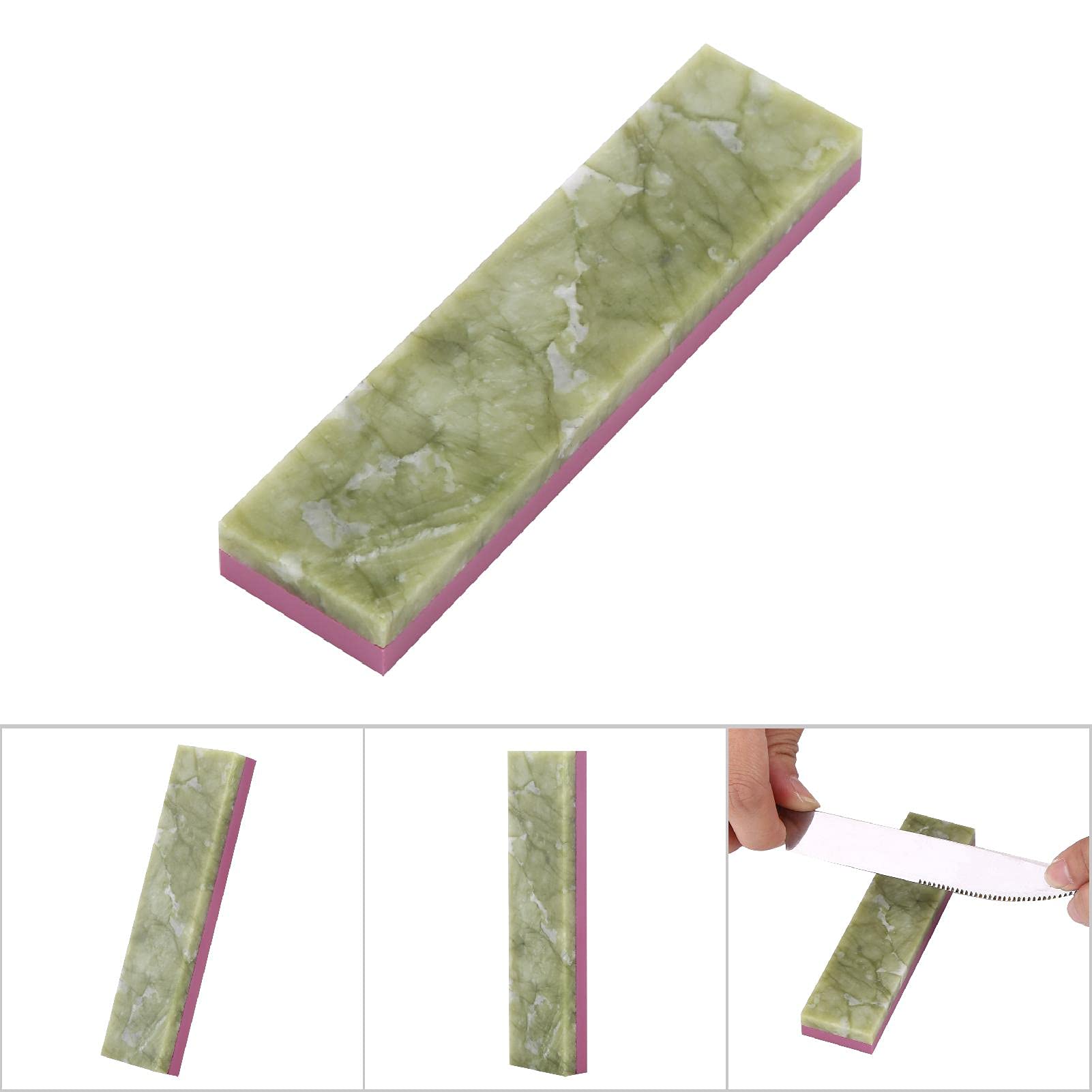 Highgrade Whetstone, Blade Knife Ening Ener Stone, 3000# / 10000# Grit DualSided Stone Knife Angle Holder Whetstone Polishing Tool (Light Green)