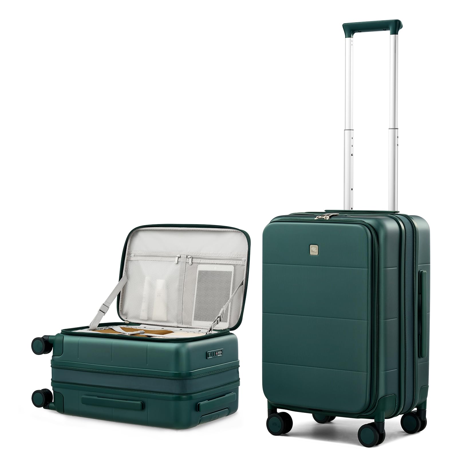Hanke Hardside Expandable Carry On Luggage 20 Inch Top Opening Trunk Luggages with Spinner Wheels All-PC Hard Shell
