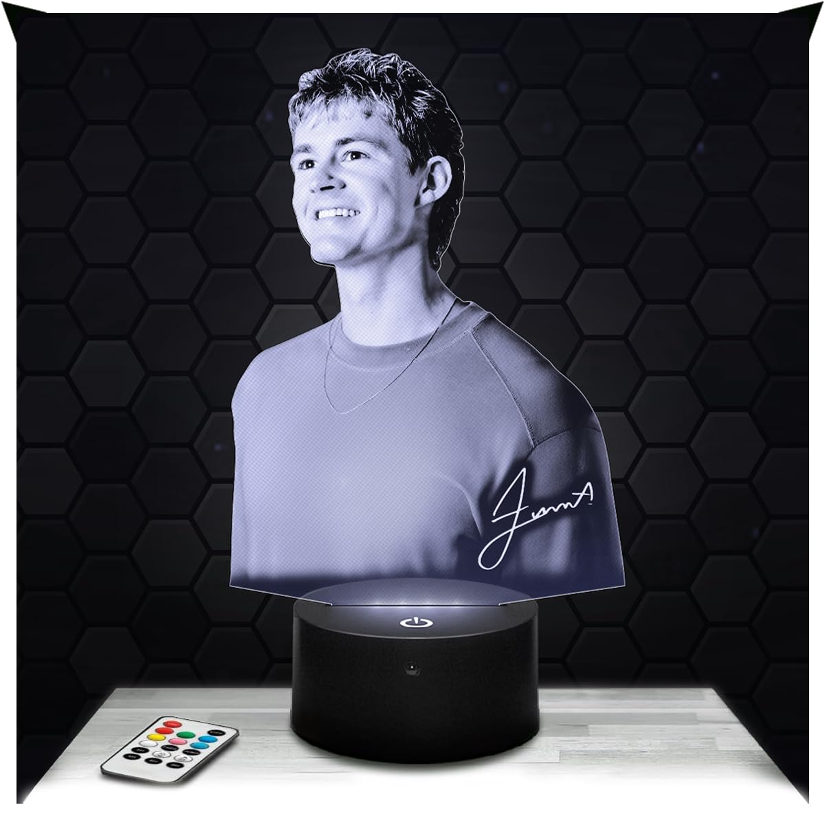 Lampephoto.fr - 3D Lamp Forrest Frank American Singer, Touch LED Night Light, 3D Hologram Effect, Christmas Birthday Gift Idea for Men and Women, Bedroom Decoration Object