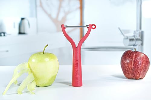 Miniatura 2 de TUPPERWARE Peeler Universal Peeler (2) Rojo D119 Corte Plano Borde Serrado