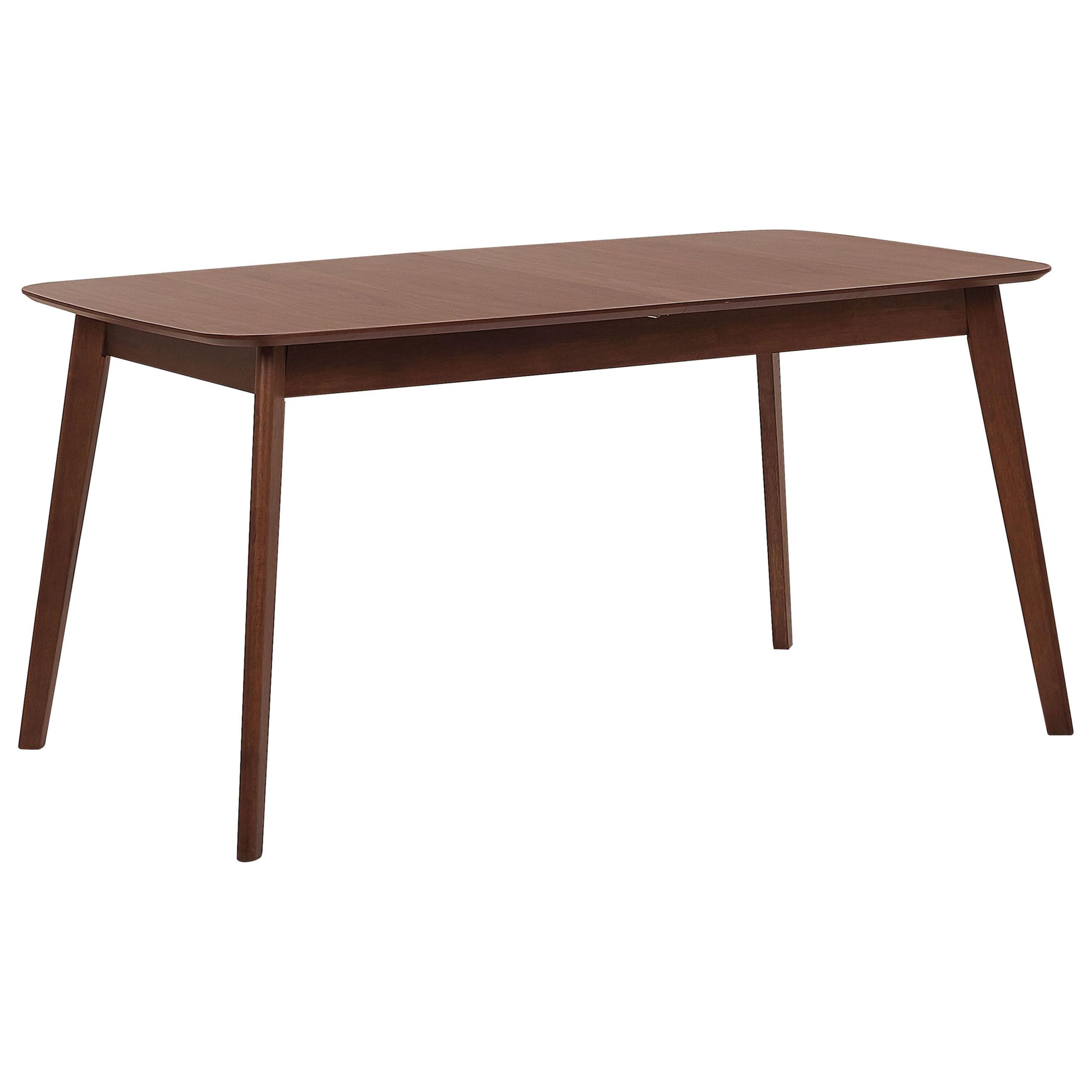 Esstisch dunkle Walnuss 120 x 75 cm ausziehbar 150 x 75 cm Skandi Madox