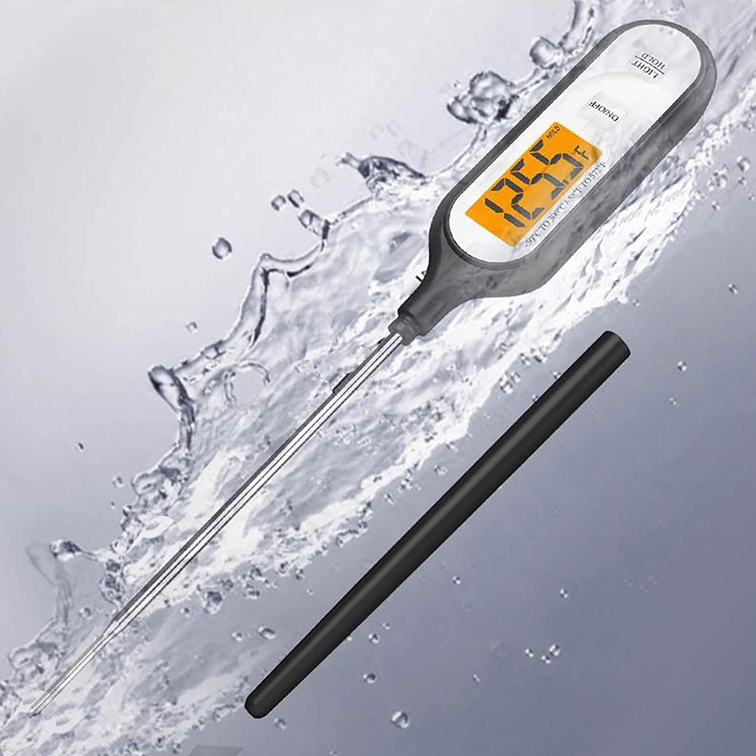 Termómetro de Carne, Medidor de Temperatura del Agua Digital Carne/Termómetro de Barbacoa Probe Impermeable Probe de GRADA Cocina ELECTRÓNICO Termómetro de cocción instantánea Lectura rápid
