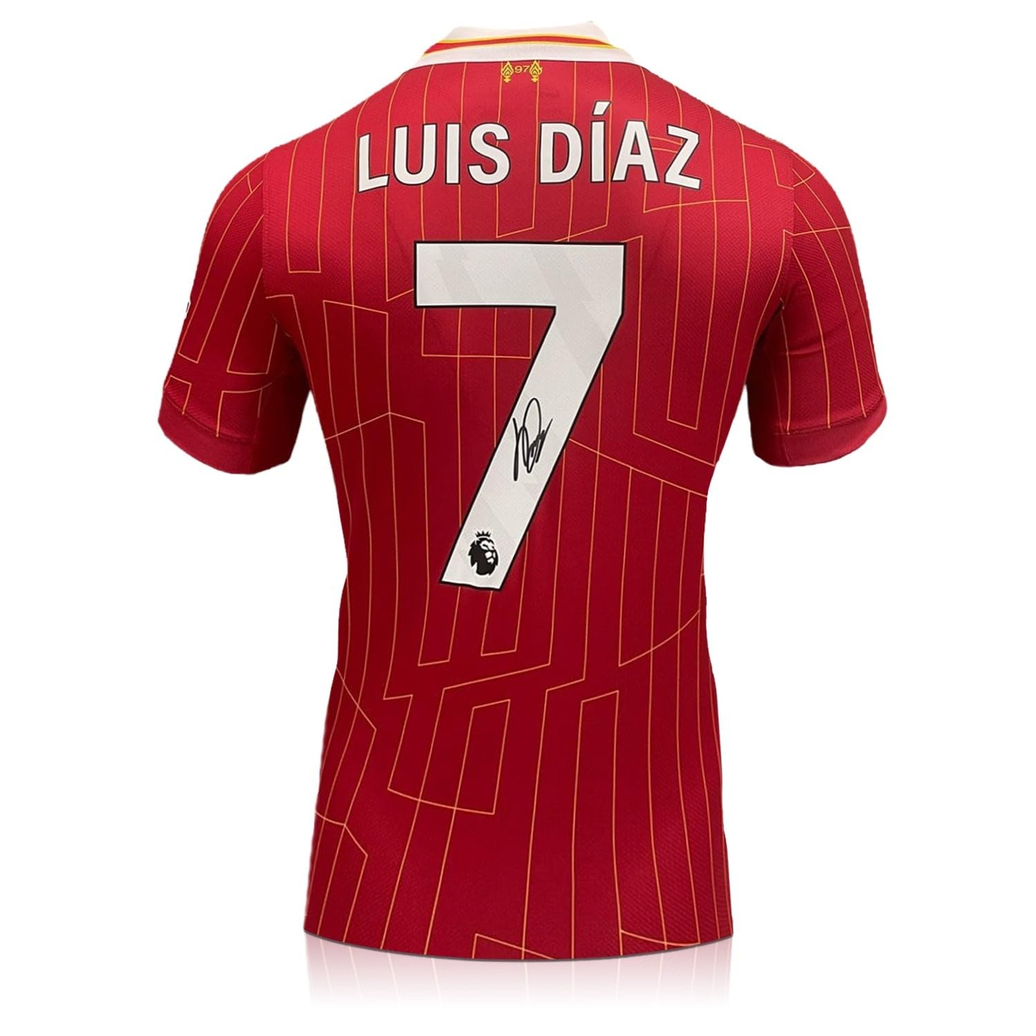 Exclusive Memorabilia Luis Díaz Signed Liverpool 2024-25 Football Shirt Red