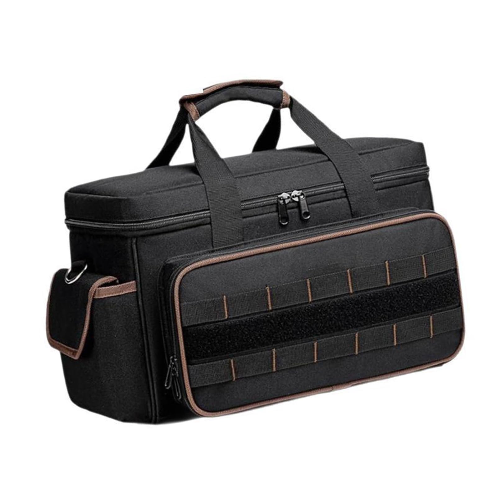 Buxuaaaa Black 14Inch Heavy Load Tool Bag Waterproof Large Capacity Work Bag With Multiple Pocket For Construction Workshop Tool Organizers And Storage