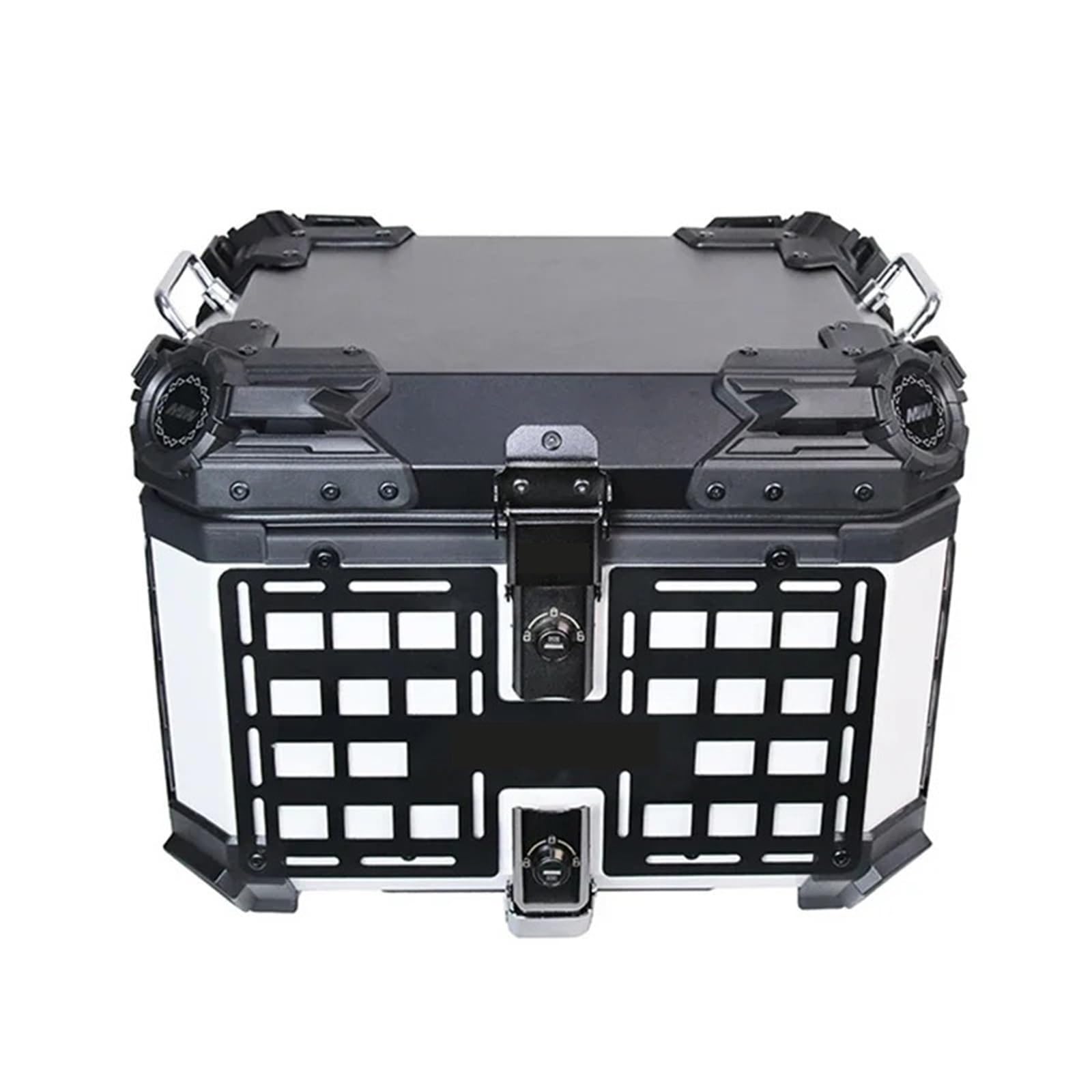 45L aluminiowy bagażnik motocyklowy z górnym bagażnikiem, tylny bagażnik, skrzynka narzędziowa z podstawą uchwytu, tylna skrzynia motocyklowa(Type A)
