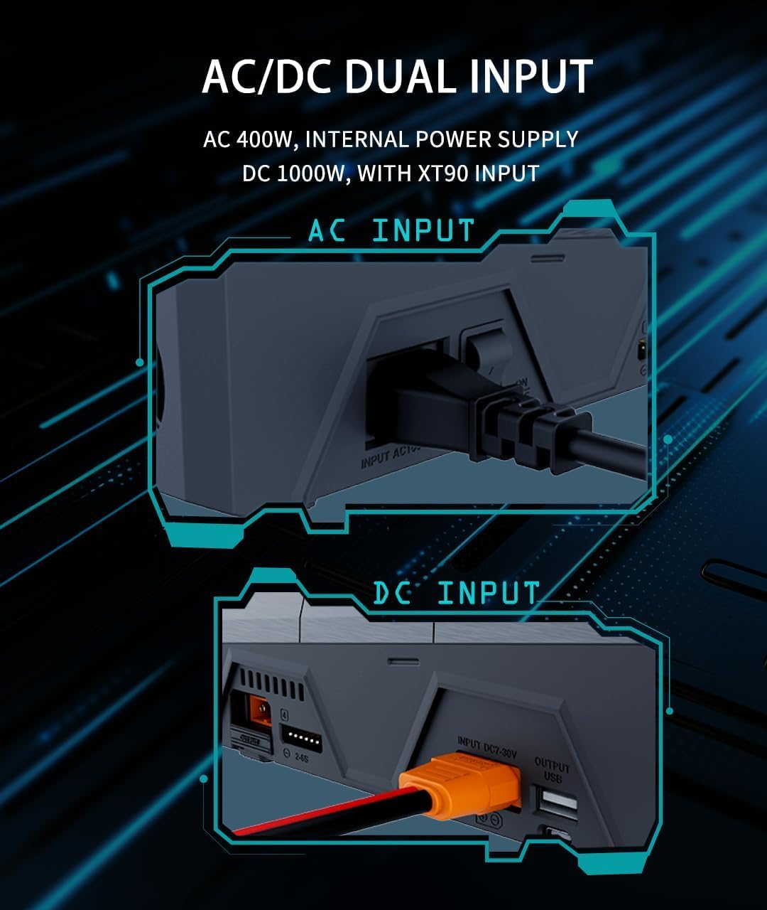 ToolkitRC Q6AC Cargador multifunción con pantalla IPS resaltada AC 400W/DC 1000W 4CH salida integrada 65W para batería LiPo NiMH PB