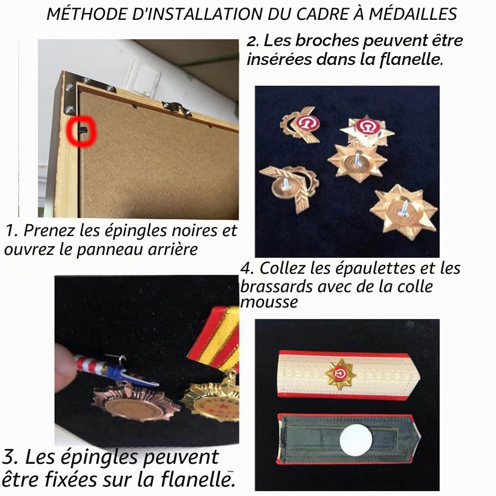 Présentoir de médailles Marathon, boîte à mémoire d'affichage de cadre photo 3D profond, vitrine d'ombre artisanale à suspendre,pour spécimens de médailles,fleurs,broche d'insigne de médaille d'art