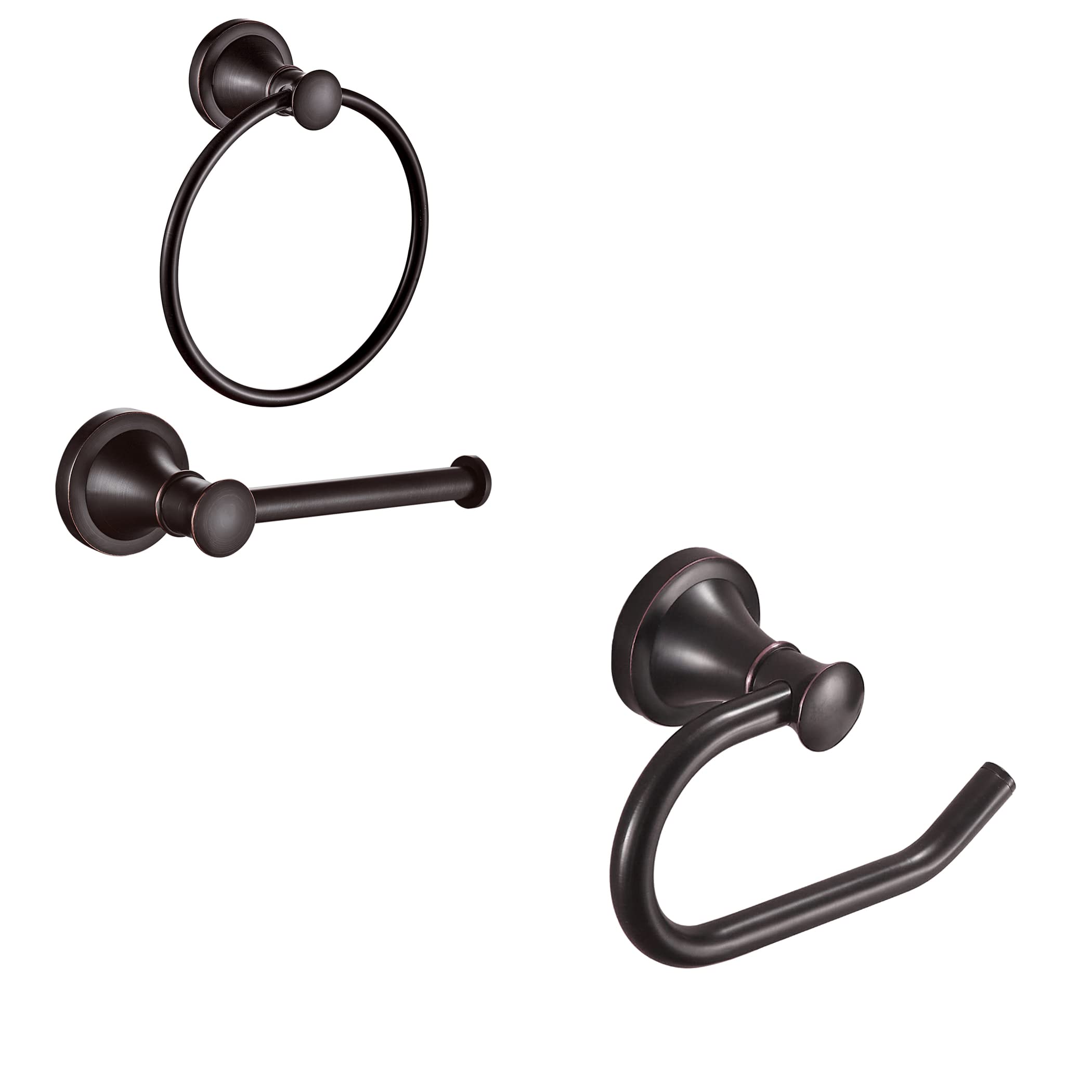 WOLIBEER Oil Rubbed Bronze Toilet Paper Holder,Farmhouse Hand Towel Ring ORB Tissue Roll Paper Hanger Bathroom Accessories Wall Mounted