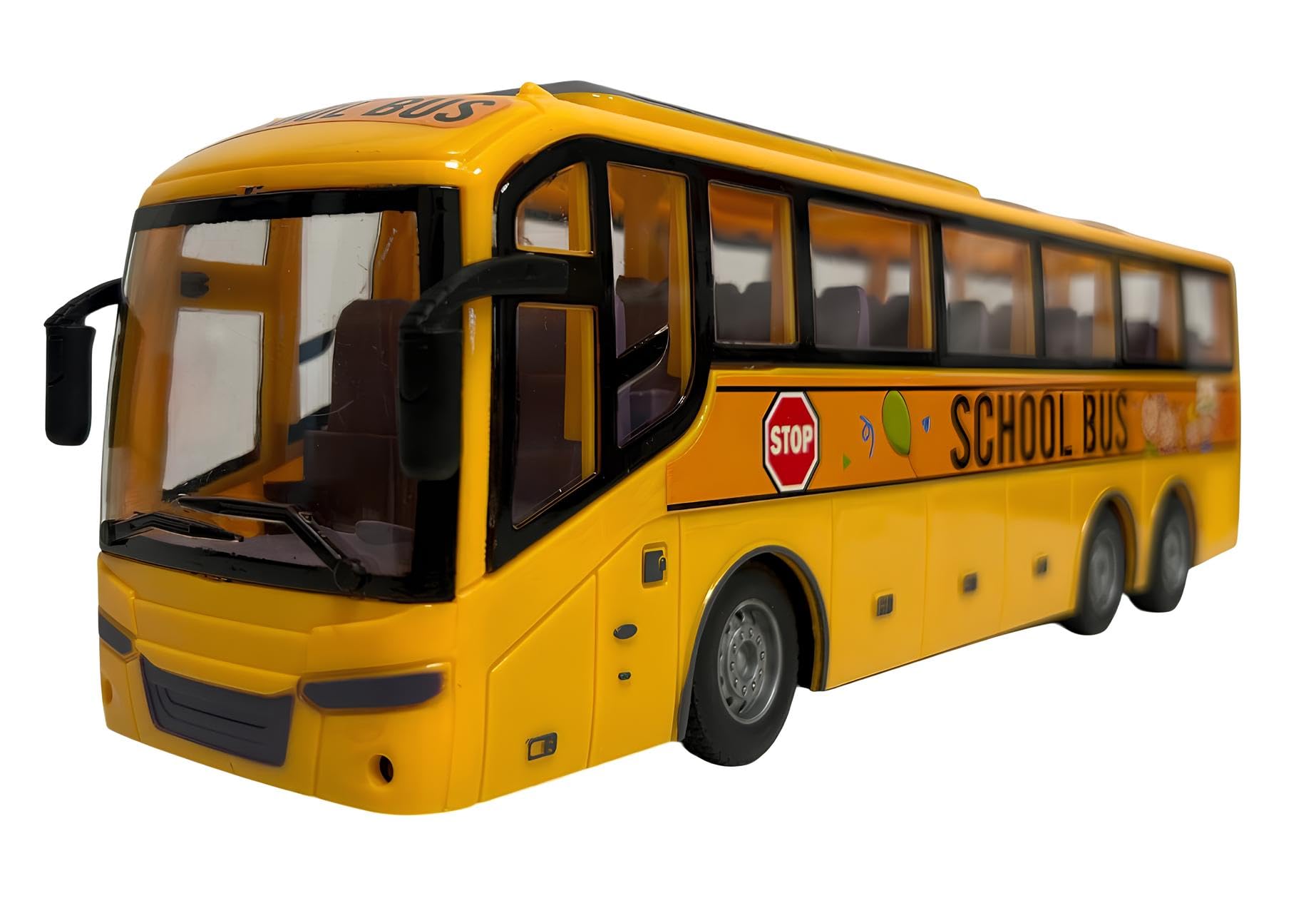 Bus Jouet Télécommandé avec Lumières Bus Grand cm 32 Pullman Jouet pour Enfants Lumières Mouvement Voiture Radiocommandé Autobus Roues Caoutchoutées École Buss Pullman Courrier Multifonction Échelle 1