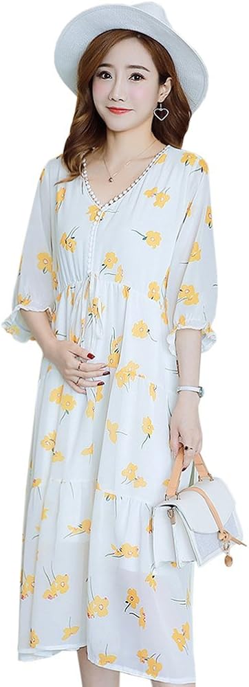 マタニティ ワンピース レディース 花柄 ロング丈 授乳口付き 授乳服 マキシワンピ 妊娠服 マタニティ ワンピース レディース 花柄 ロング丈 授乳口付き 授乳服 マキシワンピ 妊娠服