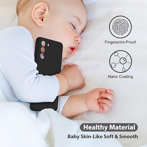 Miniatura 6 de oakxco Funda para teléfono Samsung Galaxy S21 FE 5G con agarre de silicona líquida, bonita funda de gel TPU suave delgada y delgada de goma suave