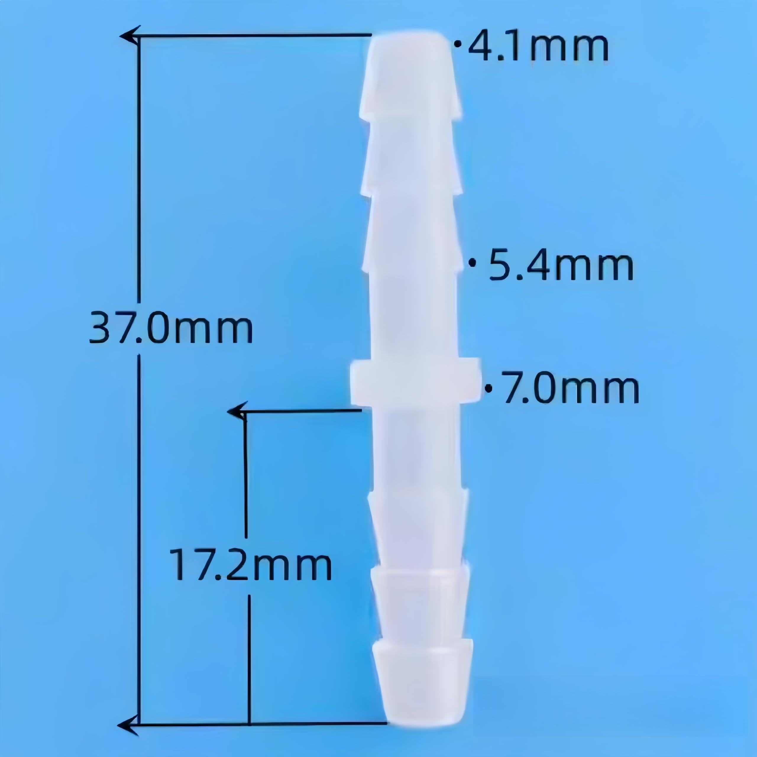 4 mm 5/32") przezroczyste tworzywo sztuczne PP, 50 szt., do laboratorium, maszyn spożywczych i zastosowań biochemicznych, 50 szt