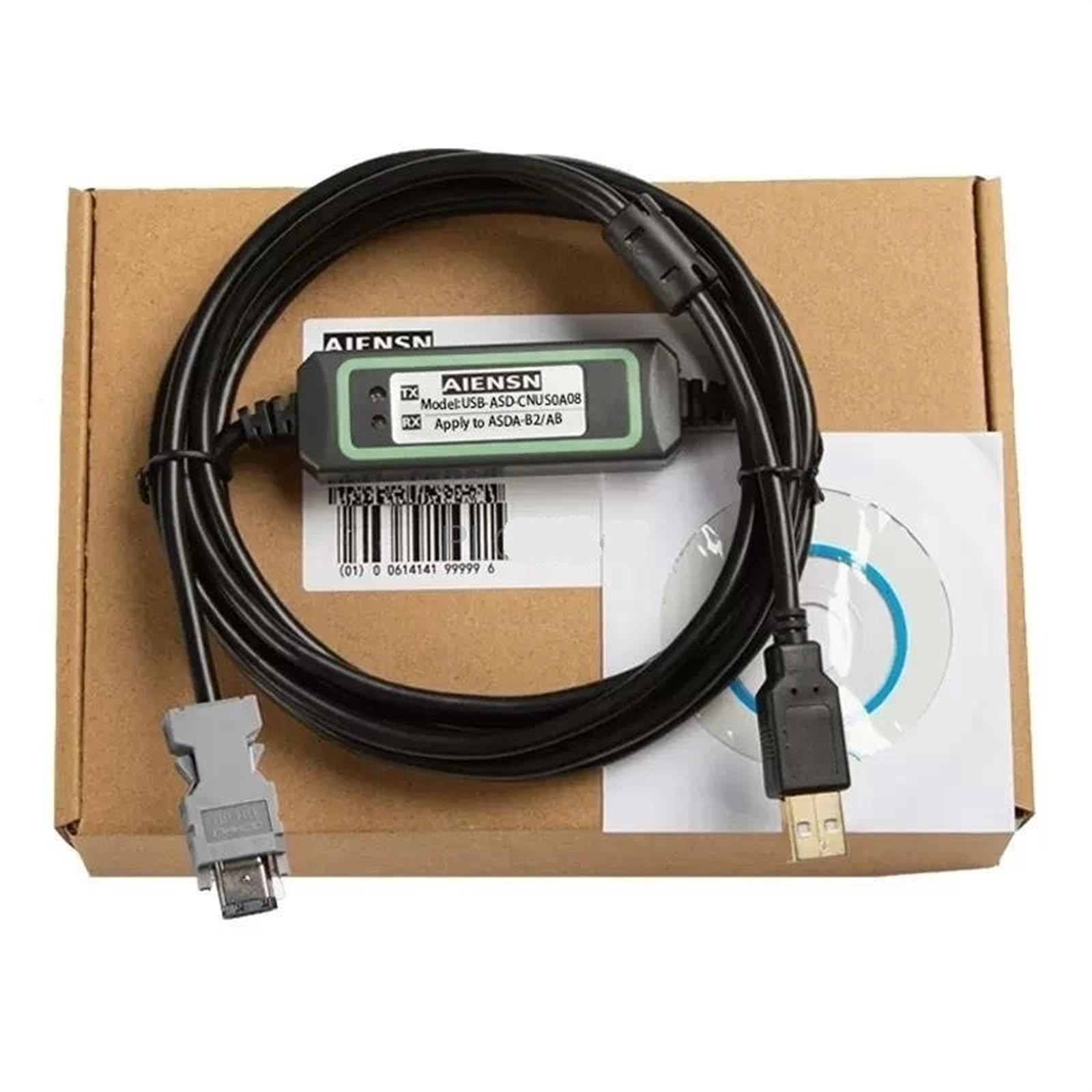 Cable ASD-CNUS0A08 USB-ASD-CNUS0A08 para depuración de programación de servoaccionamiento ASDA-B2/AB (USB aislado FTDI)