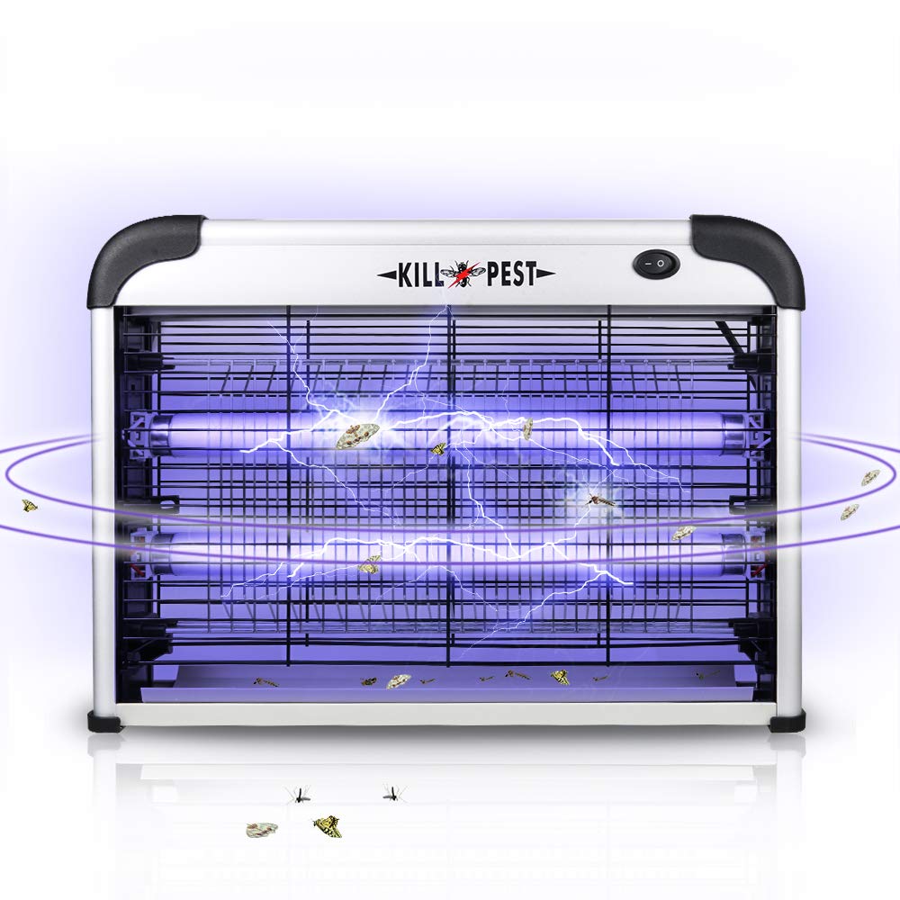 DANGZW Fliegenfalle Elektrisch 2500V, 20W UV Insektenvernichter für Innen, Fliegenfänger mit Auffangschale, Mückenlampe zum Aufhängen für Küche, Schlafzimmer, Wohnzimmer
