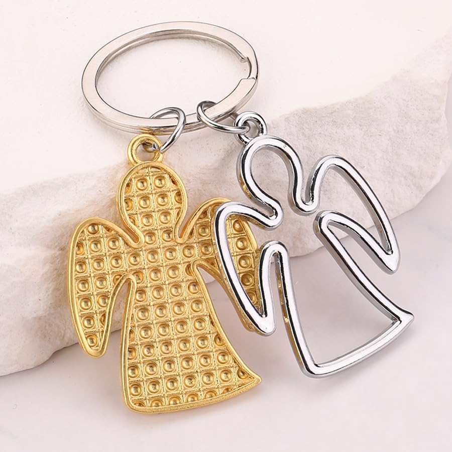 Guardian Angel Keychain for Protection - Religious Gift for Men & Women, Stainless Steel Inspirational Key Ring, Small Pendant Charm for Car Keys, Wallet, Purse, Bag - Image 3