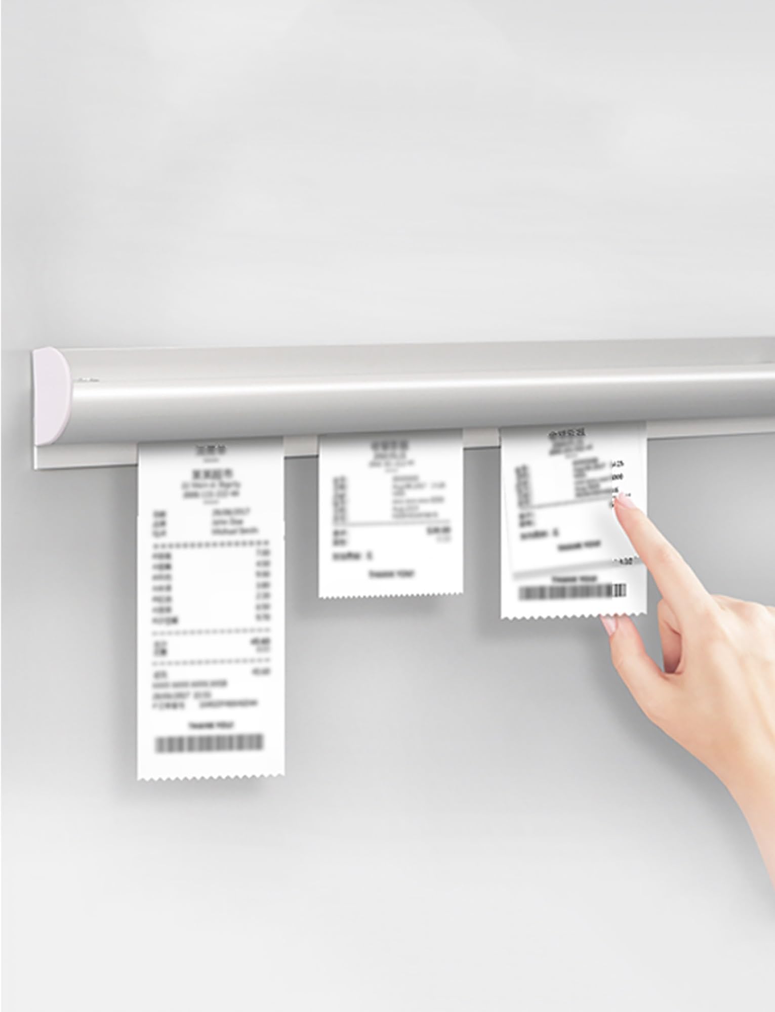 Tag crawler, gestore di ordini, Porta scontrini e ricevute ristorante in lega di alluminio autoadesivo, diverse misure(80cm)