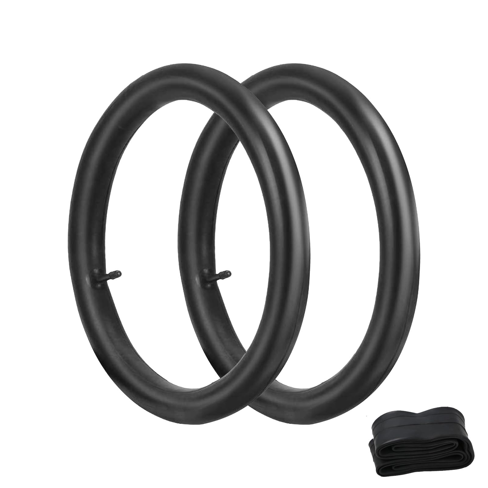 Paquete de 2 cámaras para Bicicleta de 22"/24"/26" x 1.75/1.95/2.125, Cámara Interior con válvula, Neumático de Repuesto a Prueba de Golpes para Bicicleta de montaña,Negro,24"x1.95"