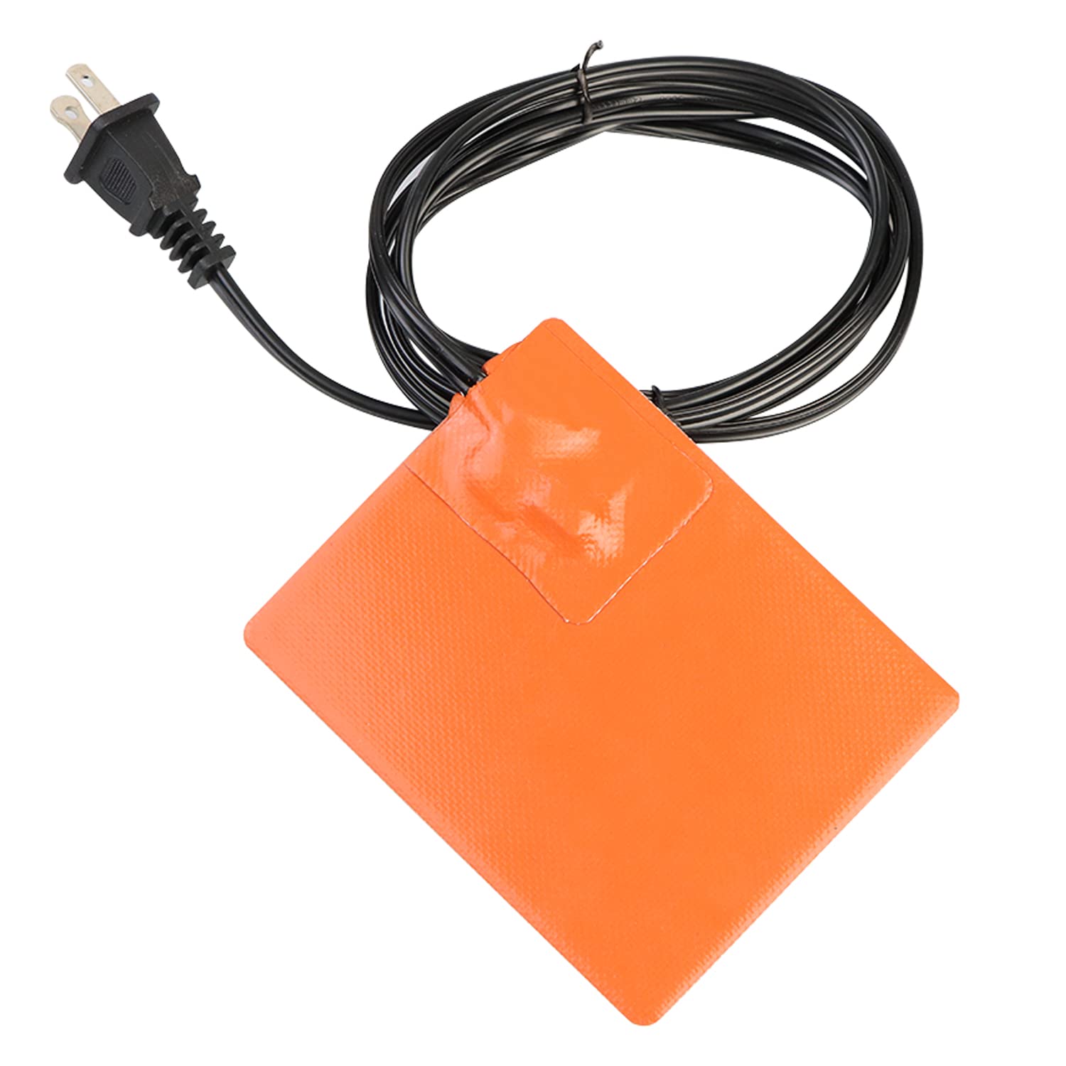 Silicone Oil Pan Heater Pad 4x5", Self-Adhesive Engine Block Heater Pad- 150W 120V, Transmission Fluid Reservoir and Hydraulic Fluid Heater Pad with Thermal Protector 68" Long Power Cord