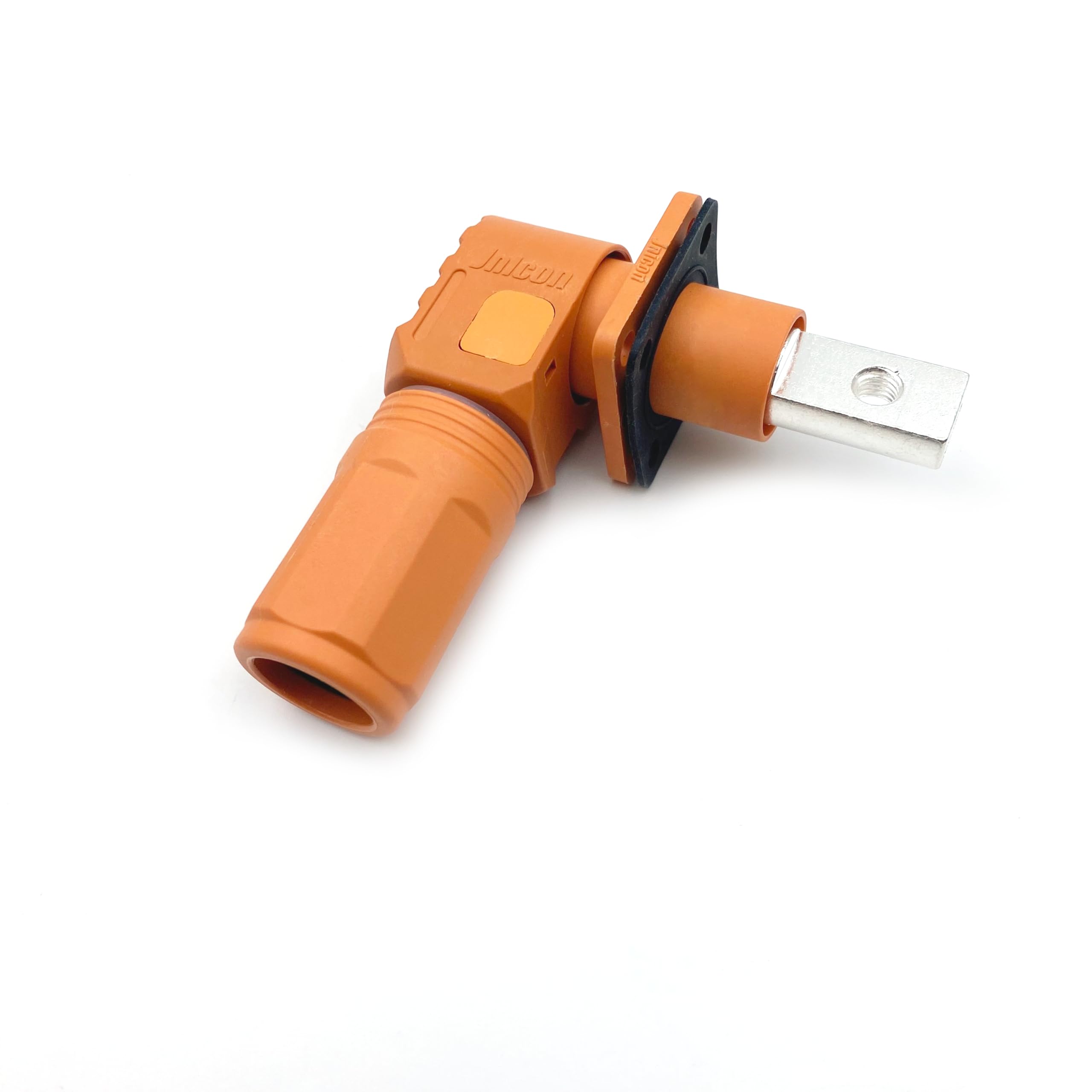 1 juego de conectores de almacenamiento de energía de batería, 200 A, 50 mm², conectores de alta corriente, terminal de enchufe rápido, enchufe de ángulo recto naranja y enchufe IP67, adaptador de