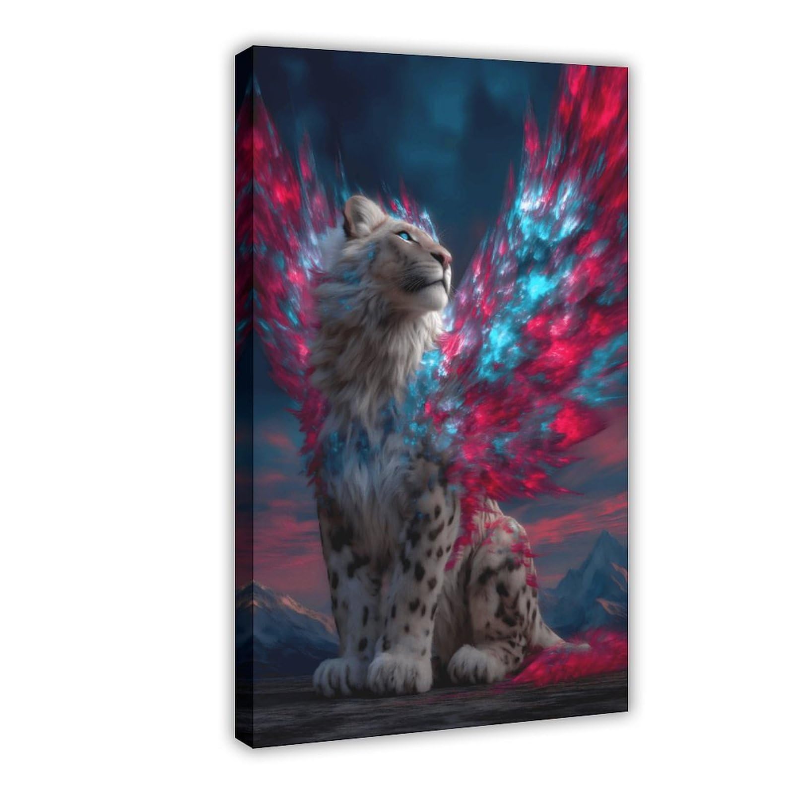 Ywtjax Frame-Style Celestial Leopard Poster Canvas Poster For Office Decor Gift