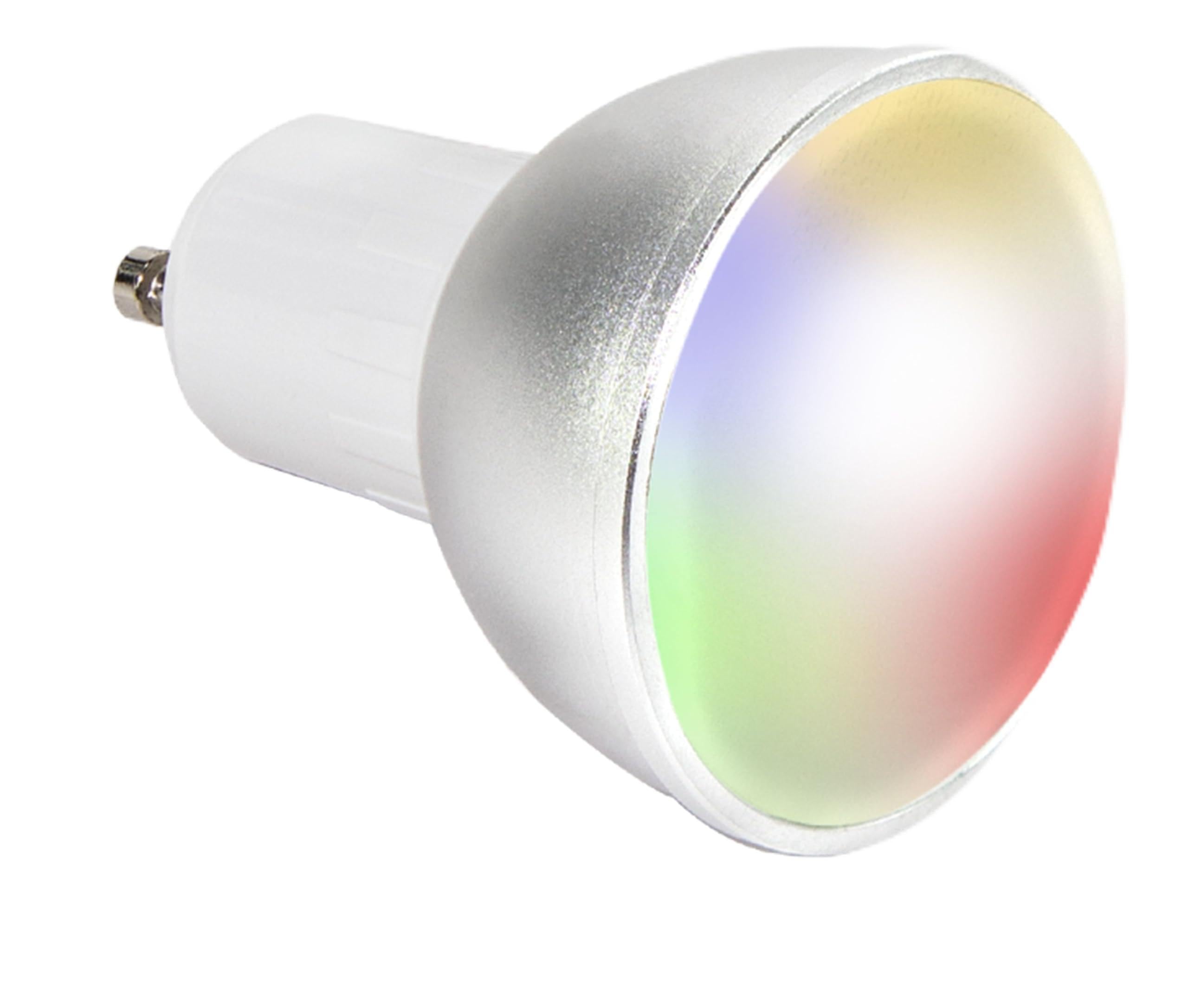 LogiLink SH0118 Spot LED Smart Home Wi-Fi (GU10), compatible Tuya, compatible avec Amazon Alexa et Google Home, blanc