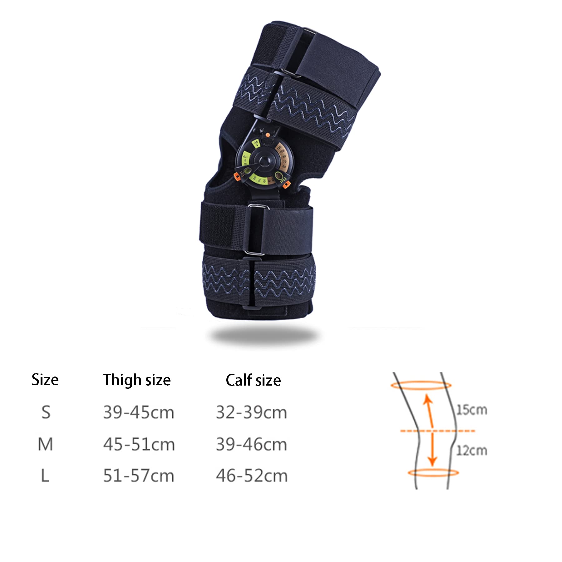 Ginocchiera Incernierata per Stabilizzazione Recupero MCL Lesioni PCL Riabilitazione Ortopedica Post Operatorio Artrite Dolore Menisco Lacerato Patella Ginocchiera Stabilizzatore,Middle
