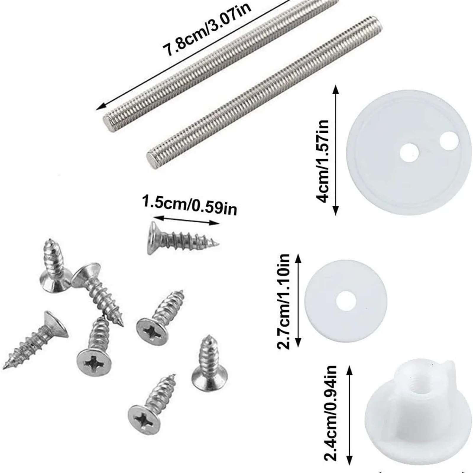 Kit de repuesto bisagras for asiento inodoro, aleación Zinc, conectores tapa, accesorios universales for, piezas reparación, 2 uds Para Asientos