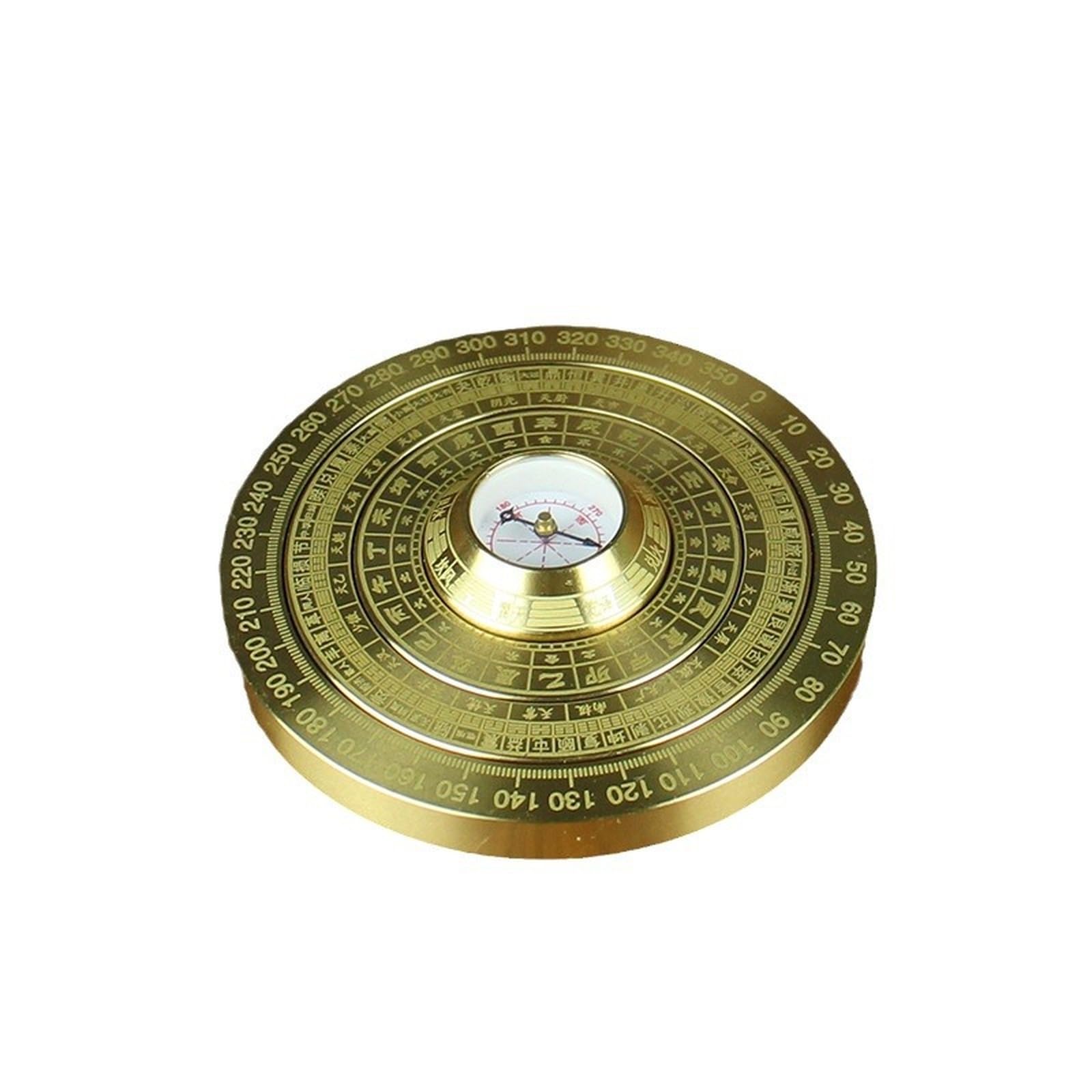 NBKLSWSUI Handmade Brass Compass Sculpture For Men's Office Desk&man Cave Vintage Decor Unique Feng Shui