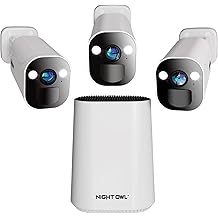Night Owl 8 Channel Wi-Fi Video Home Security Hub with (3) Battery-Powered Wi-Fi 2K HD Indoor/Outdoor Spotlight Cameras with 2-Way Audio and 64GB microSD Card (Expandable up to 8 Cameras)